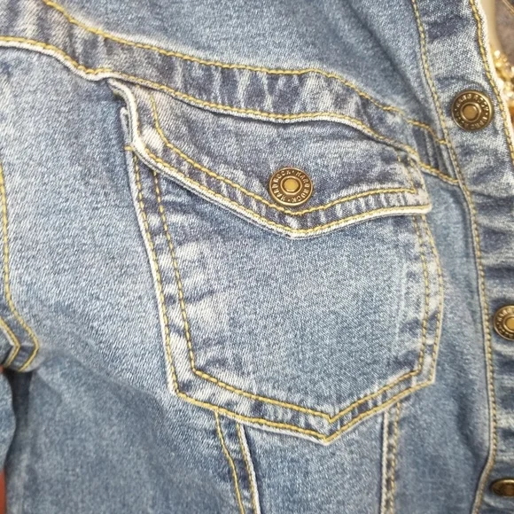 Hard Rock Cafe Vintage Fitted Jean Jacket PTP 18.5 - Picture 7 of 10